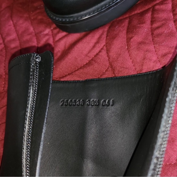 Gucci Black Leather Boots with Gold Accents Brand new 38.5 - Picture 4 of 7